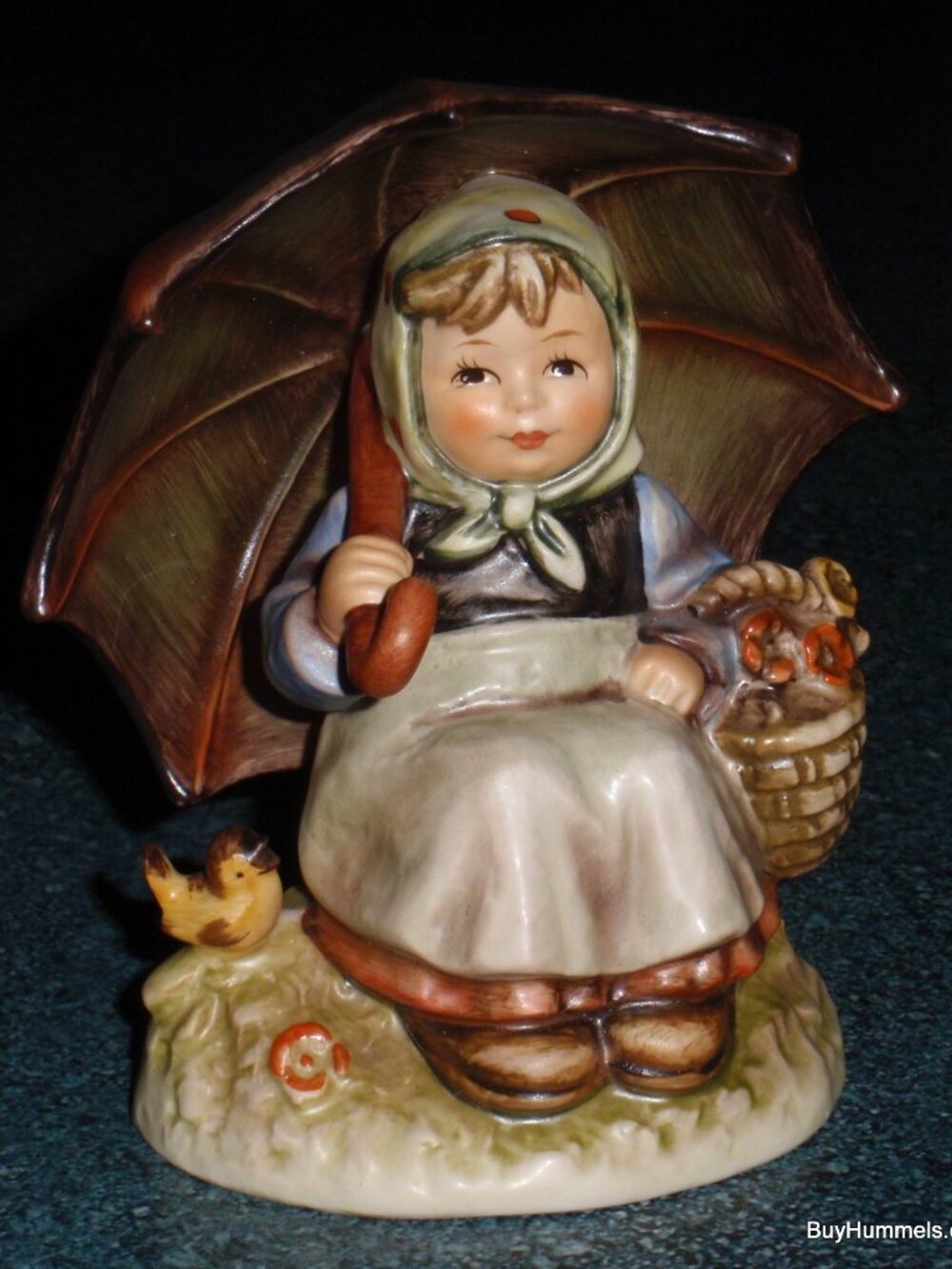 Goebel Hummel Figurine "Smiling Through" #408 Girl Under Umbrella Christmas Gift